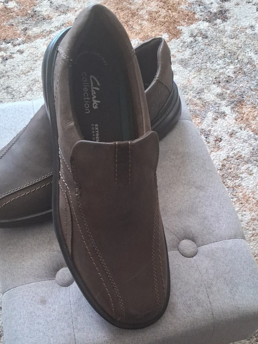 Clarks Men's Brown Slip-On Comfort Loafers